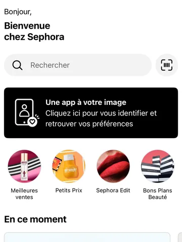 iOS 26 sur l’app Sephora
